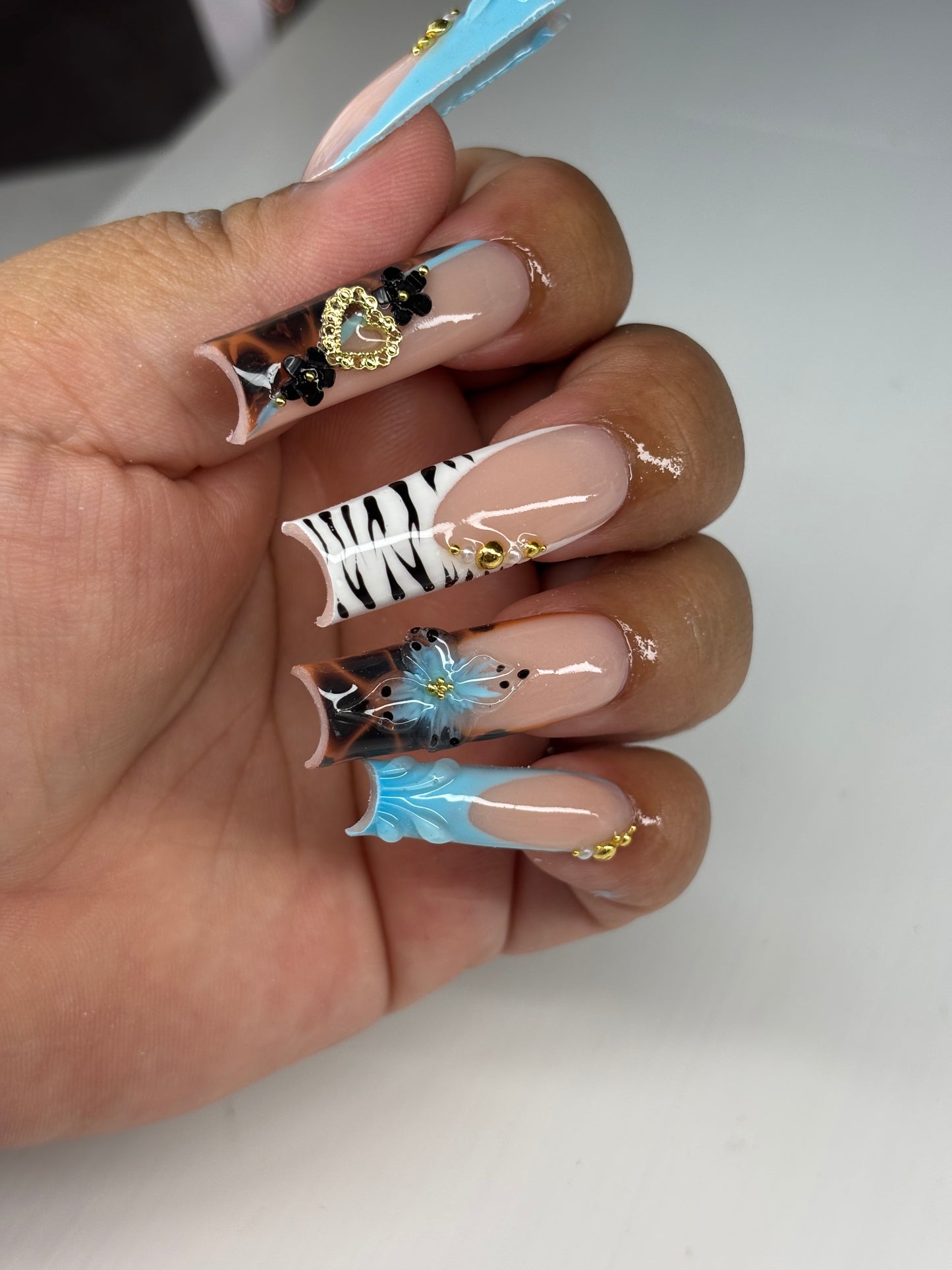 Animal print & Blue Frenchies