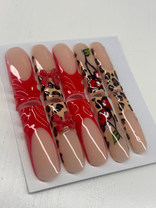 Cherry Red French Tip