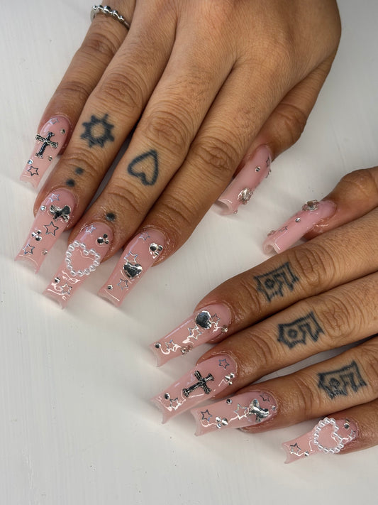 Pink Jelly junk nails