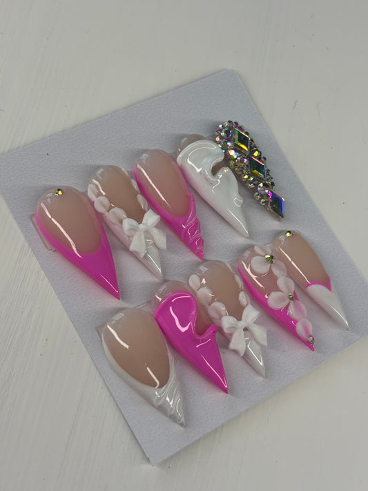 White and Pink 3D Set