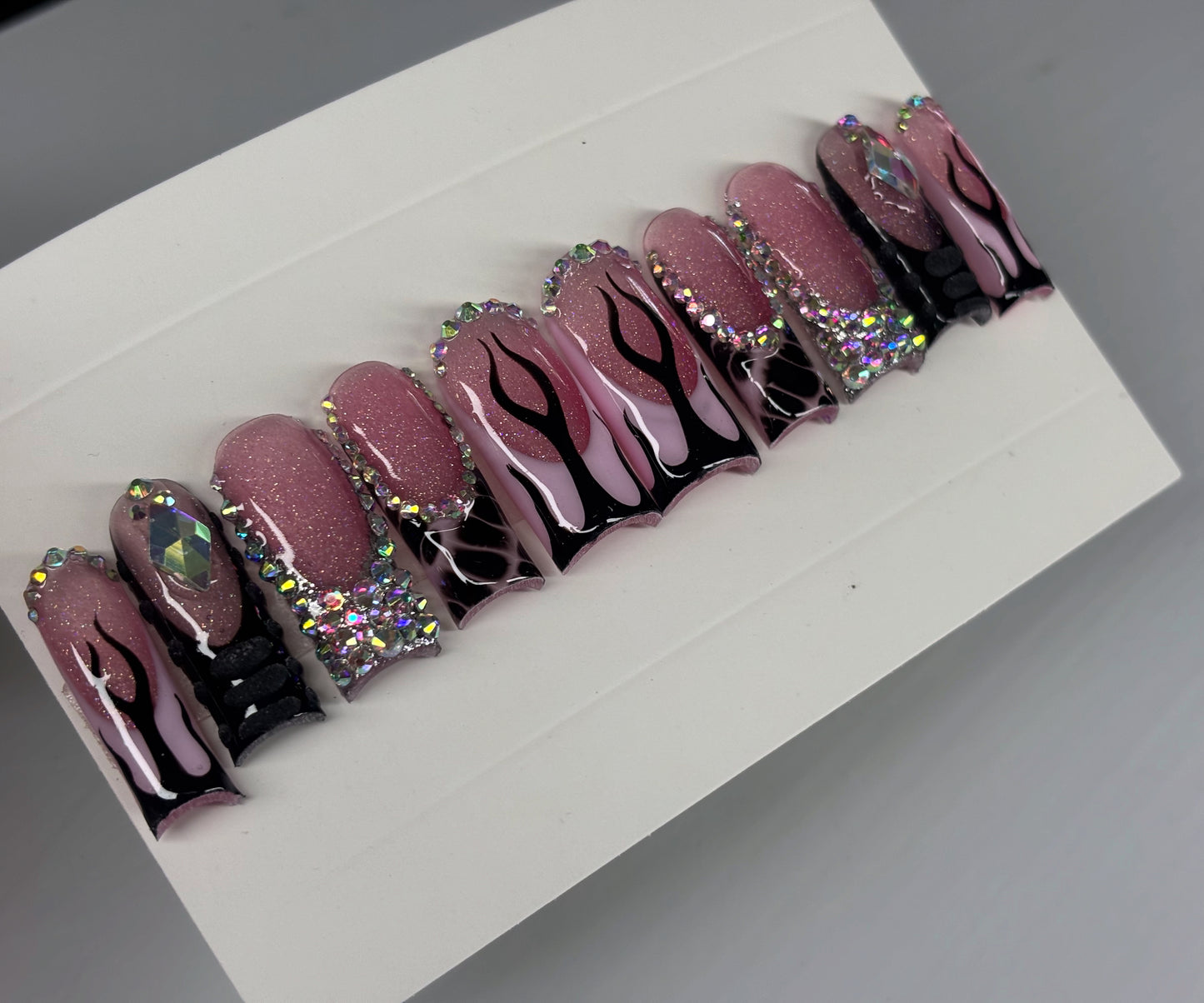 Glitter Pink with Bling